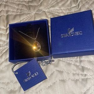 Authentic Swarovski light pink sapphire crystal necklace